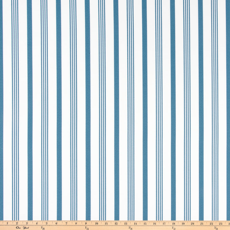 Outdoor Fabric - Rowan Island Blue Polyester By Premier Prints