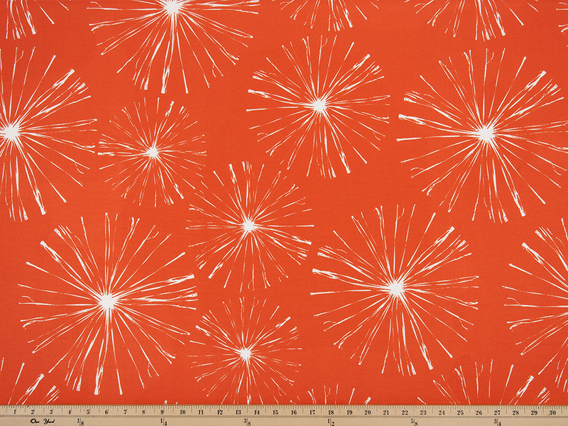 Outdoor Fabric - Sparks Orange Polyester Fabric By Premier Prints