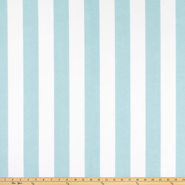 Outdoor Fabric - Stripe Arctic Blue Polyester By Premier Prints