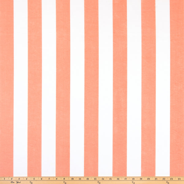 Outdoor Fabric - Stripe Coral Polyester By Premier Prints