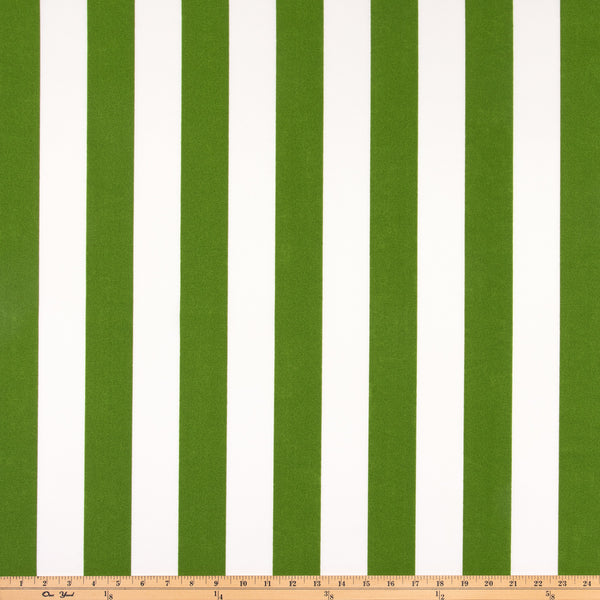 Outdoor Fabric - Stripe Green Polyester By Premier Prints