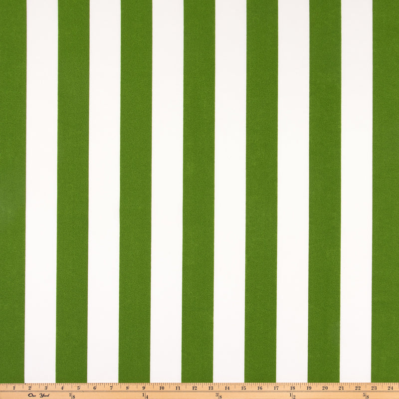 Outdoor Fabric - Stripe Green Polyester By Premier Prints