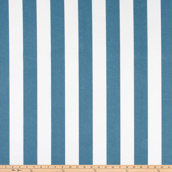 Outdoor Fabric - Stripe Island Blue Polyester By Premier Prints