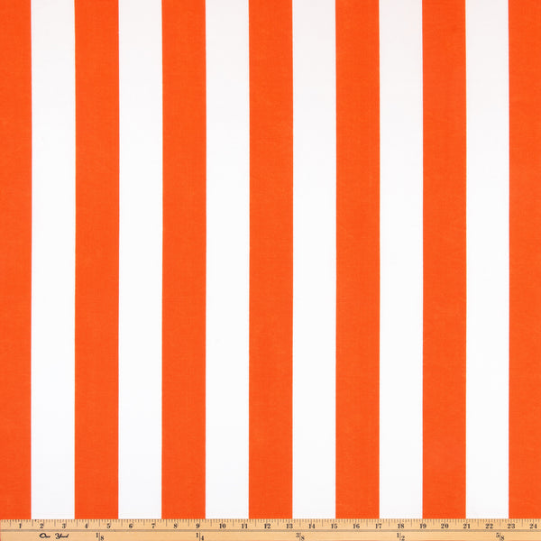 Outdoor Fabric - Stripe Marmalade Polyester By Premier Prints