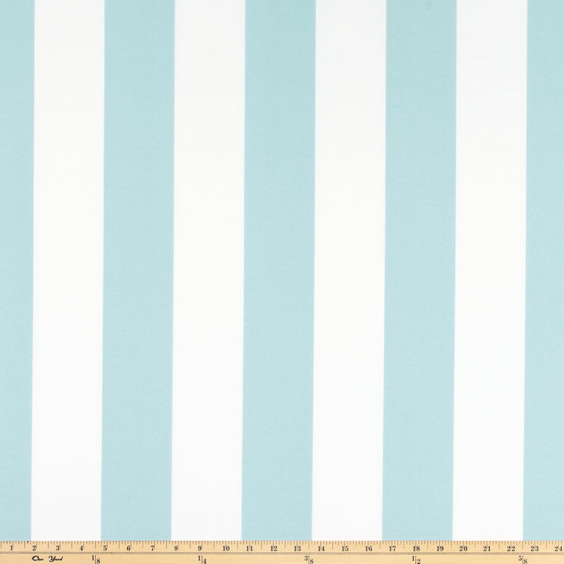 Outdoor Fabric - Vertical Arctic Blue Polyester By Premier Prints