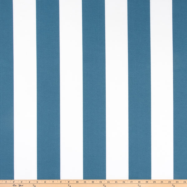 Outdoor Fabric - Vertical Island Blue Polyester By Premier Prints